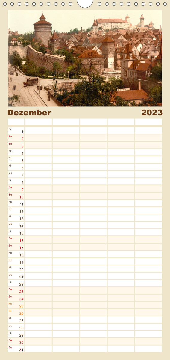 Familienplaner Deutschland um 1900 (Wandkalender 2023 , 21 cm x 45 cm, hoch)