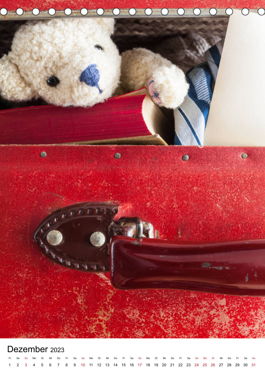 Teddybären Abenteuer - Zu Hause und Unterwegs (Tischkalender 2023 DIN A5 hoch)
