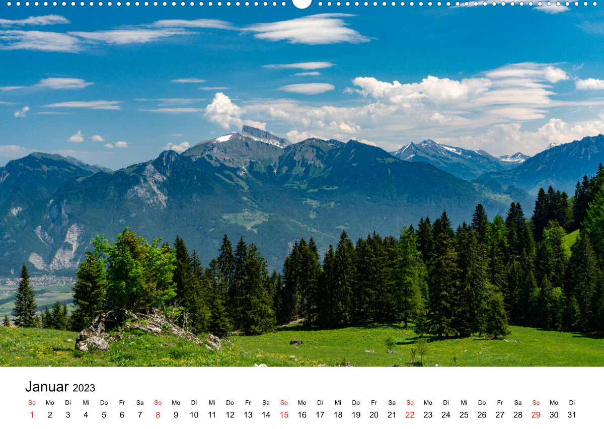 Gesichter der Schweiz - Walliser Weiden (Premium, hochwertiger DIN A2 Wandkalender 2023, Kunstdruck in Hochglanz)