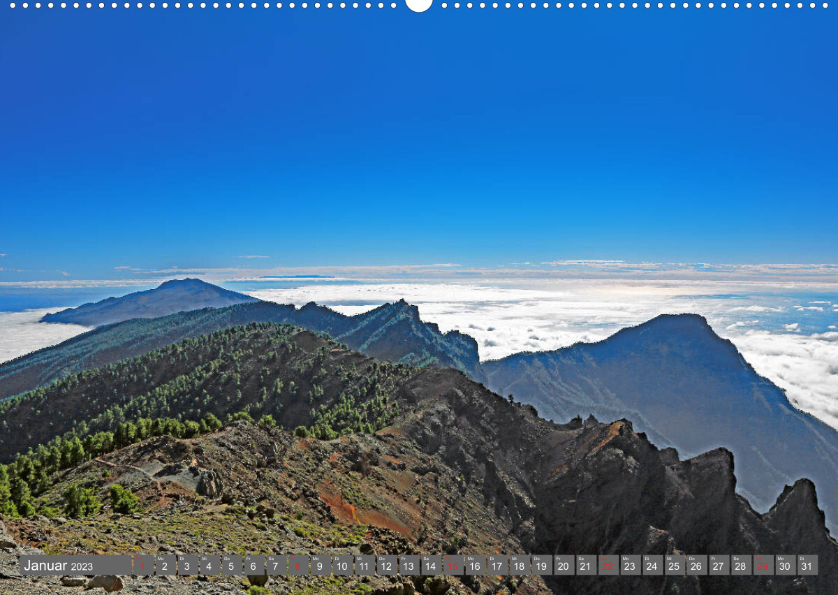 Urlaub auf La Palma (Premium, hochwertiger DIN A2 Wandkalender 2023, Kunstdruck in Hochglanz)