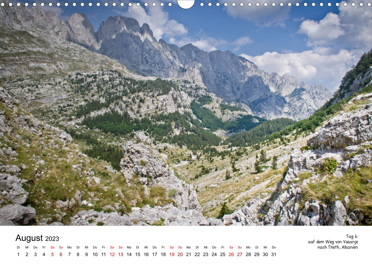 Verfluchtes Gebirge - Peaks of the Balkans - Wandern im Prokletije-Gebirge, Kosovo, Montenegro, Albanien (Wandkalender 2023 DIN A3 quer)