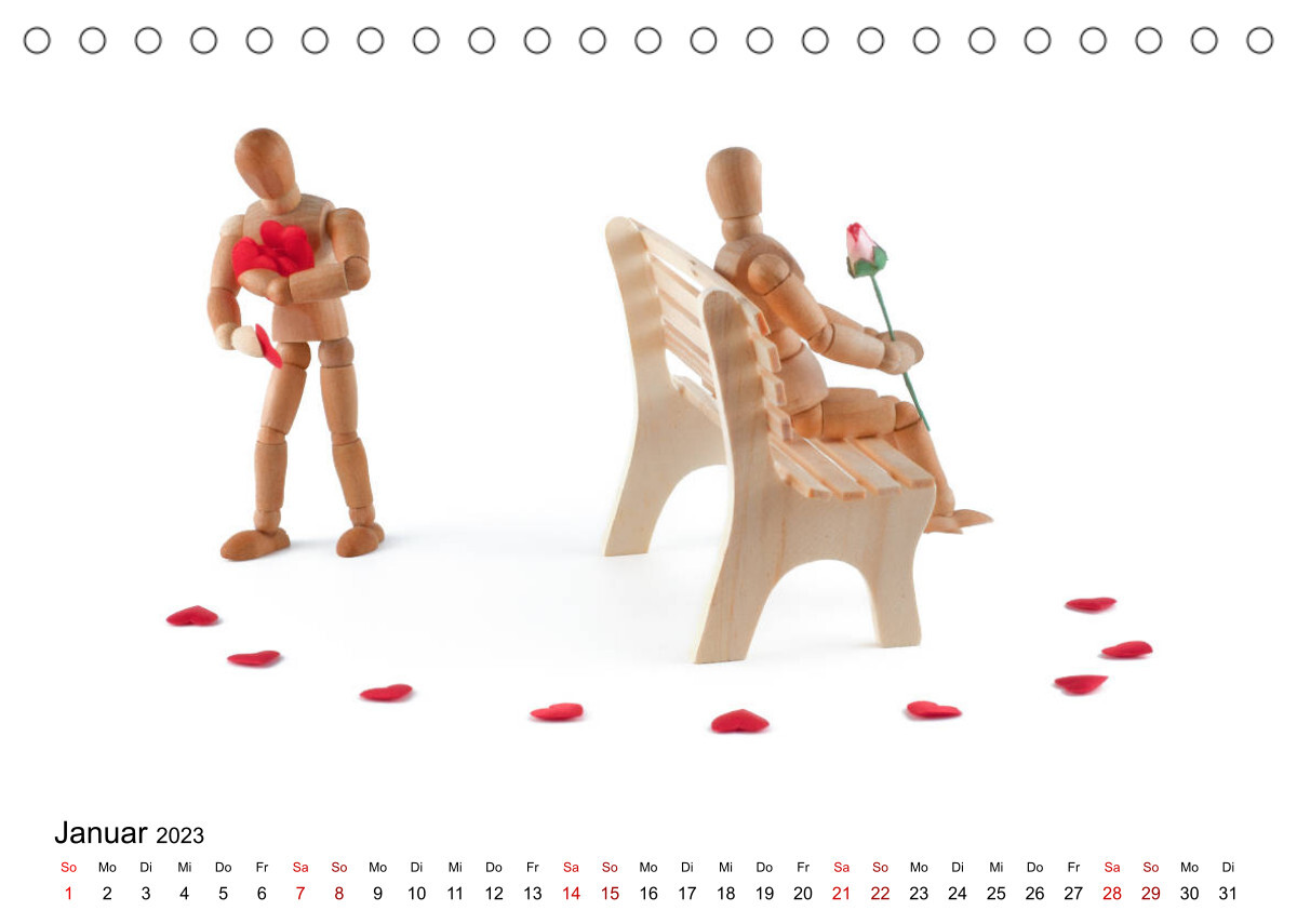 Und immer wieder mit Liebe (Tischkalender 2023 DIN A5 quer)