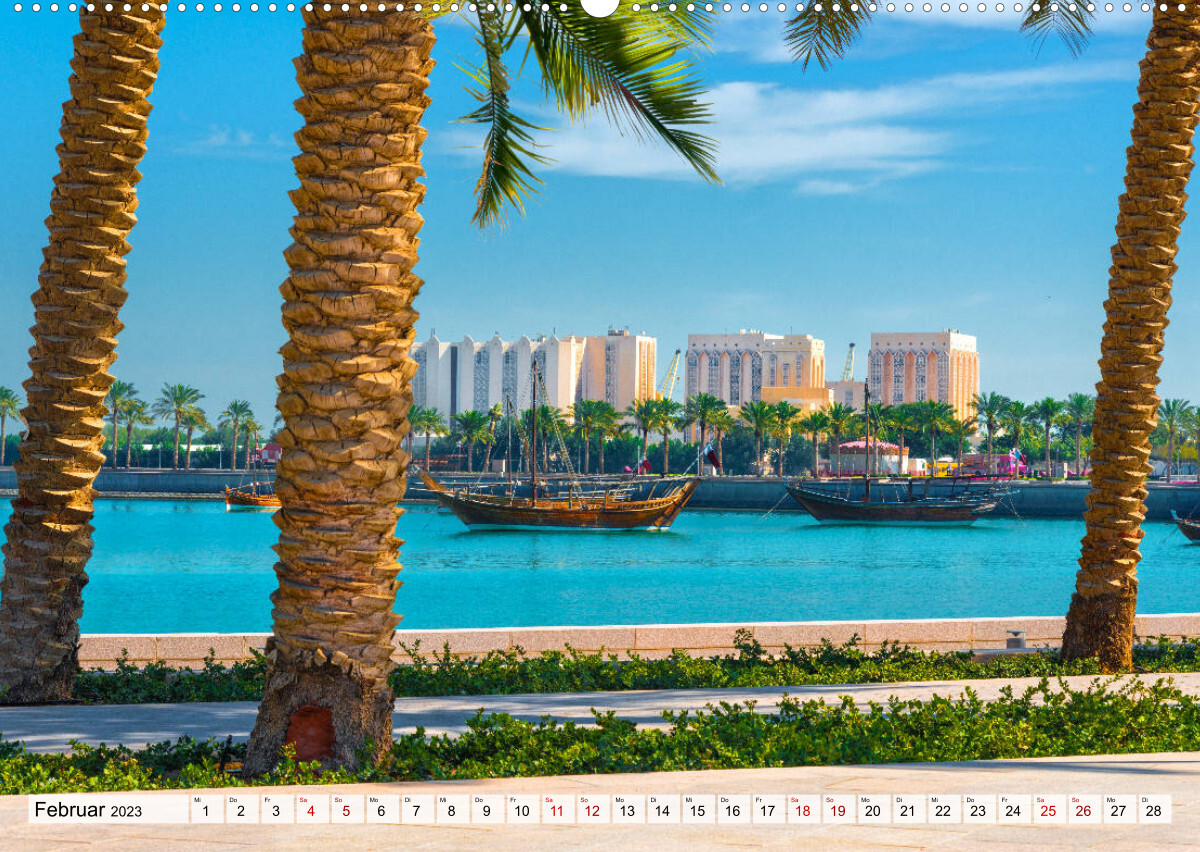 Doha - Hauptstadt von Katar (Wandkalender 2023 DIN A2 quer)