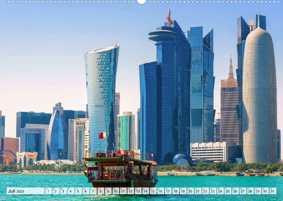 Doha - Hauptstadt von Katar (Wandkalender 2023 DIN A2 quer)