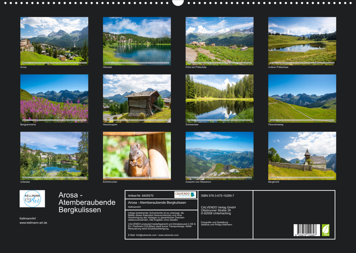 Arosa - Atemberaubende Bergkulissen (Wandkalender 2023 DIN A2 quer)