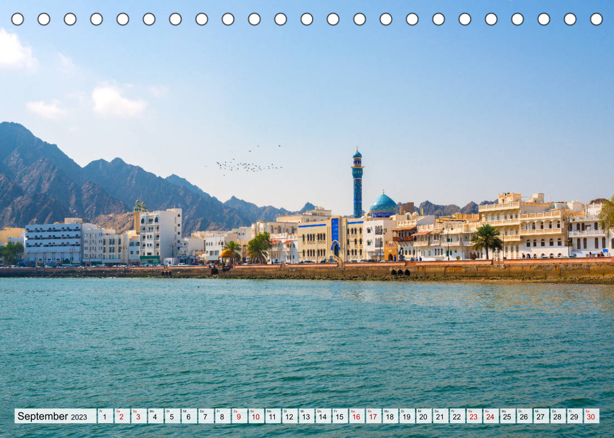 Entlang der Küste von Muscat (Tischkalender 2023 DIN A5 quer)