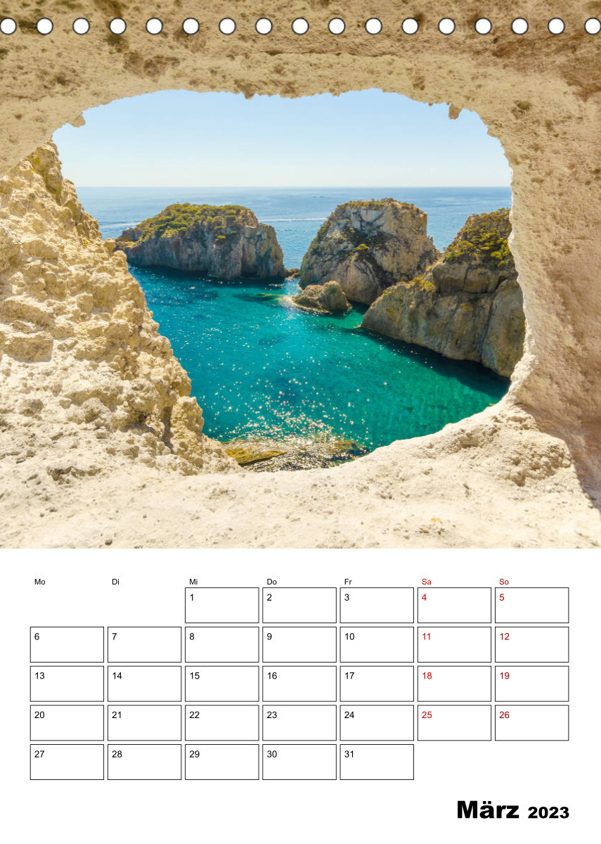 Insel Ponza - Italien (Tischkalender 2023 DIN A5 hoch)