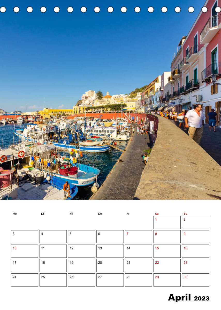 Insel Ponza - Italien (Tischkalender 2023 DIN A5 hoch)
