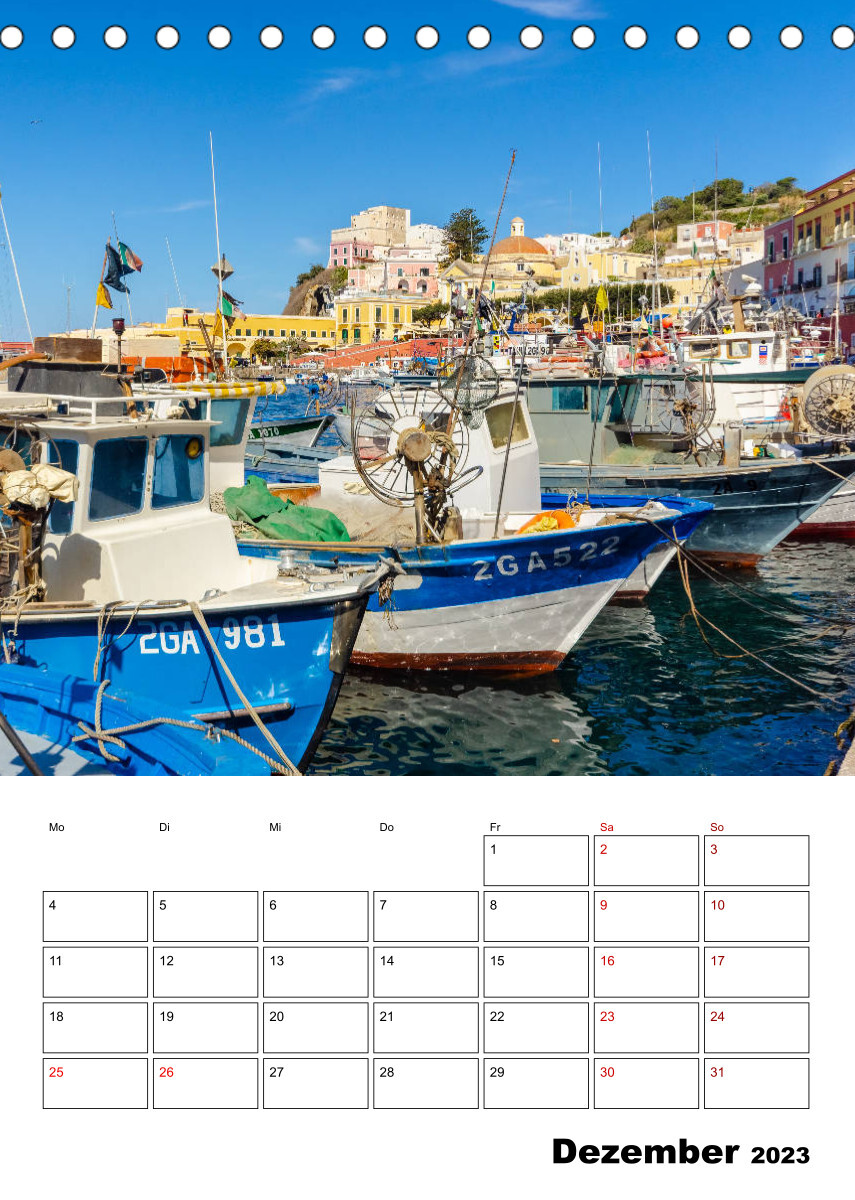 Insel Ponza - Italien (Tischkalender 2023 DIN A5 hoch)