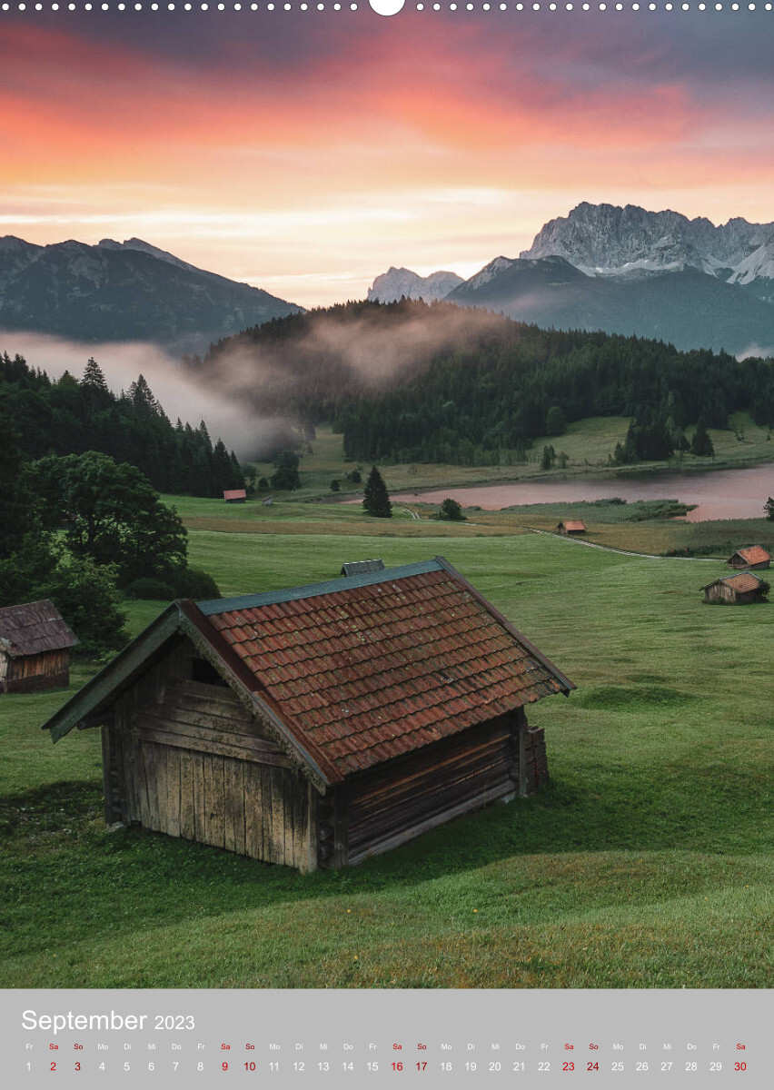 Deutsche Alpenmomente (Premium, hochwertiger DIN A2 Wandkalender 2023, Kunstdruck in Hochglanz)