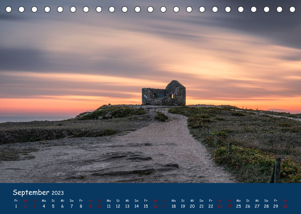 Die wildromantische Côte Sauvage (Tischkalender 2023 DIN A5 quer)