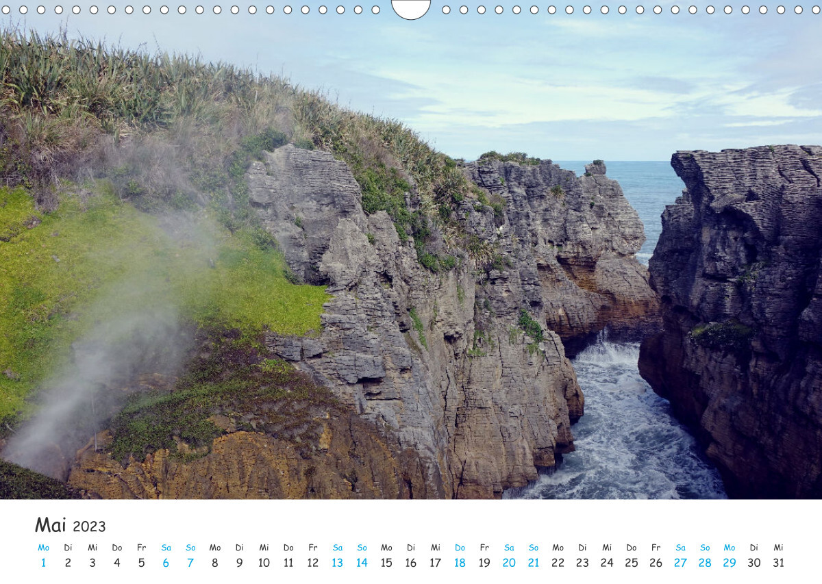 Neuseeland - Berge, Seen und Meer (Wandkalender 2023 DIN A3 quer)
