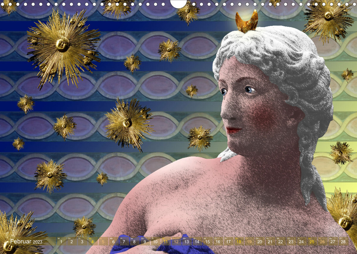 Zauberhaft sorglos Ein magischer Blick auf die Götter im Park Sanssouci (Wandkalender 2023 DIN A3 quer)