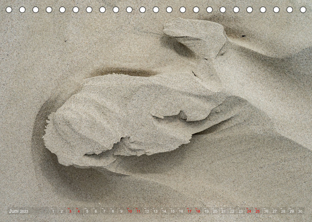 Sand-ART, von Wind und Wellen geformt (Tischkalender 2023 DIN A5 quer)