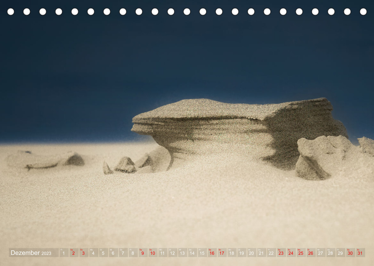 Sand-ART, von Wind und Wellen geformt (Tischkalender 2023 DIN A5 quer)