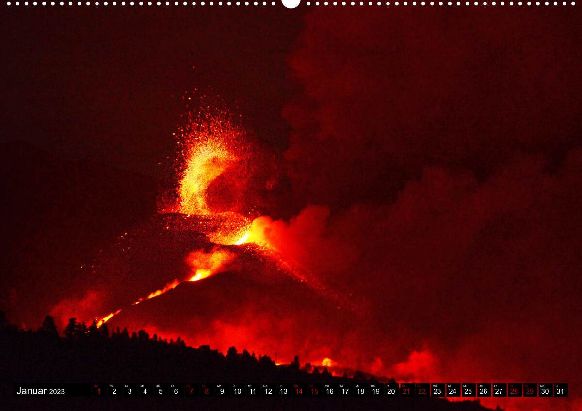 La Palma - der Vulkan Tajogaite (Premium, hochwertiger DIN A2 Wandkalender 2023, Kunstdruck in Hochglanz)