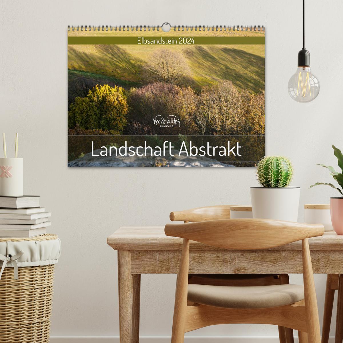 Landschaft Abstrakt - Elbsandstein (Wandkalender 2024 DIN A3 quer)