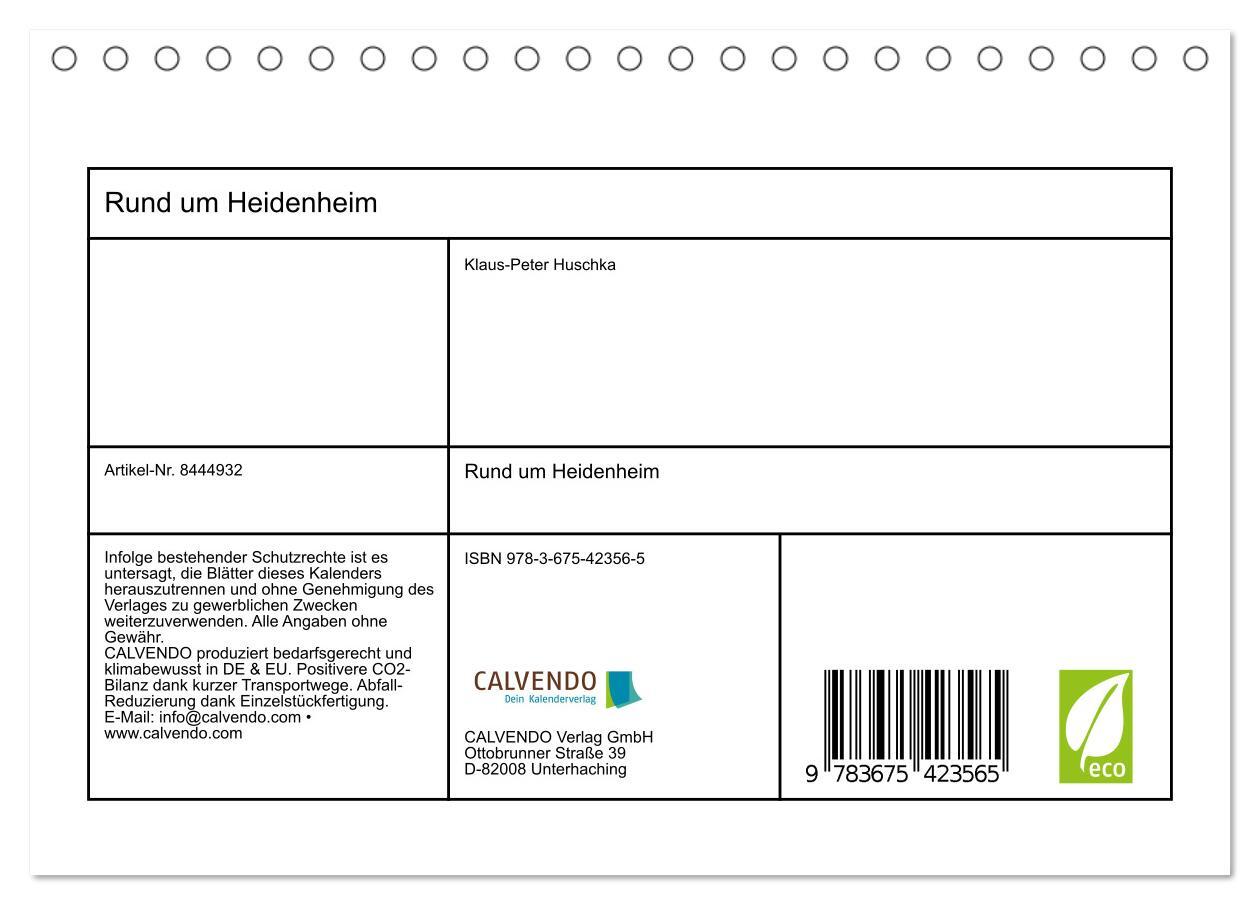 Rund um Heidenheim (Tischkalender 2024 DIN A5 quer)