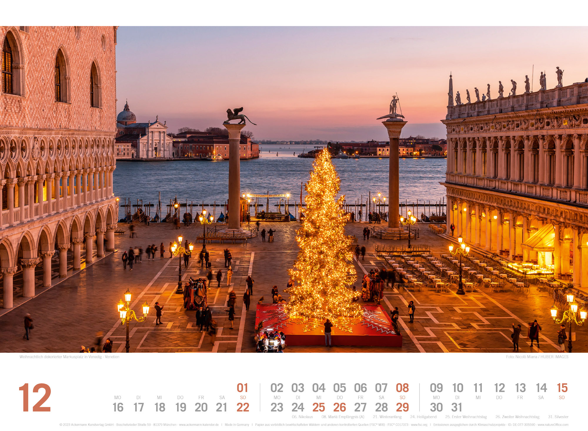 Italien - von Venedig bis Sizilien - ReiseLust Kalender 2024