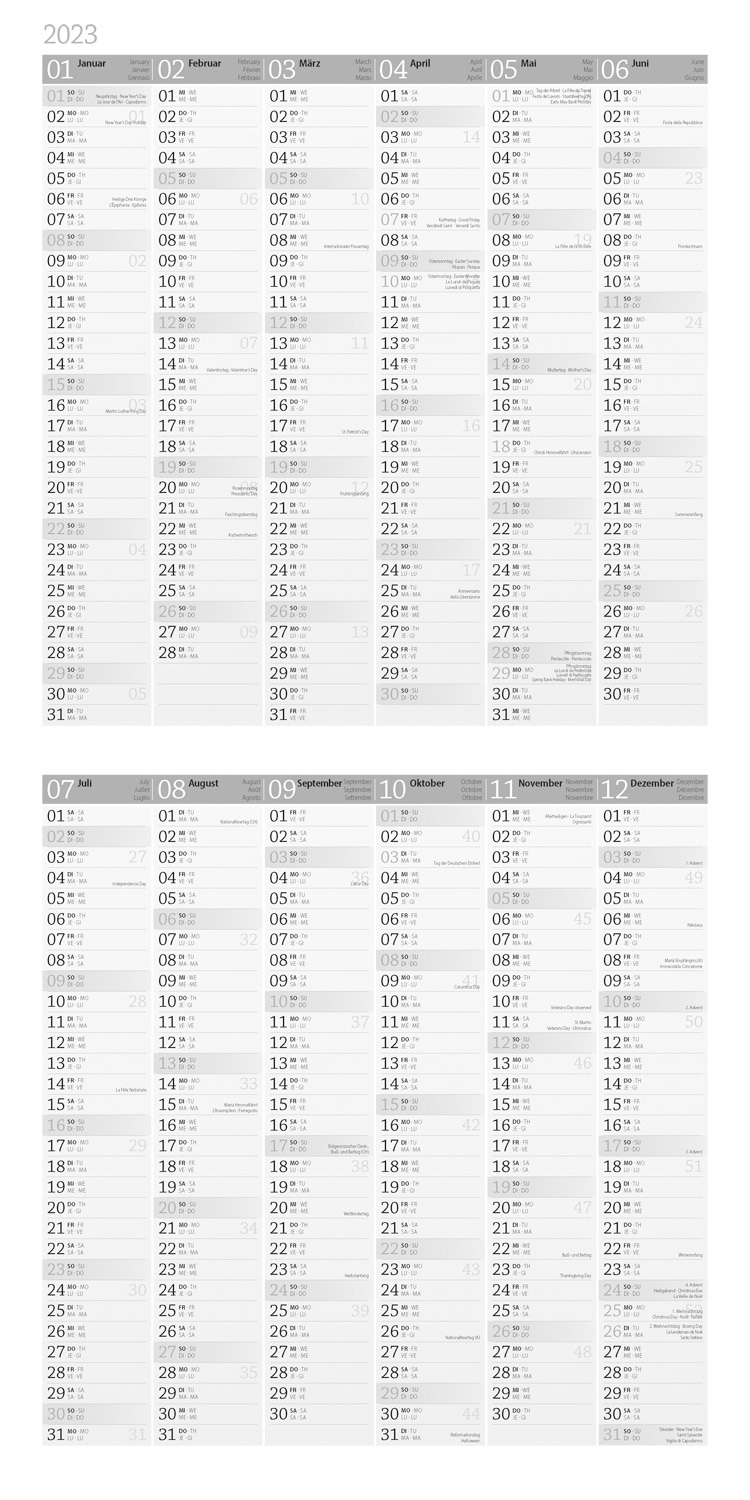 Traumpfade Kalender 2023 - 30x30