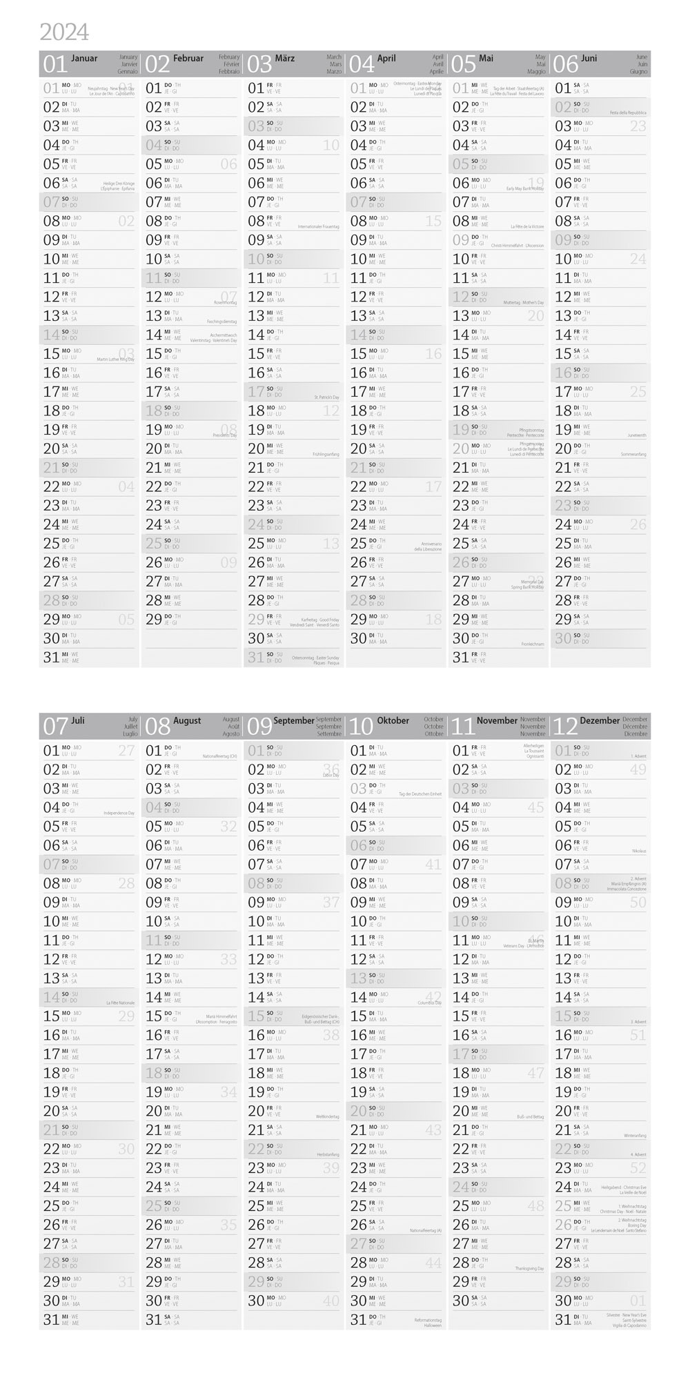 Am Meer Kalender 2024 - 30x30