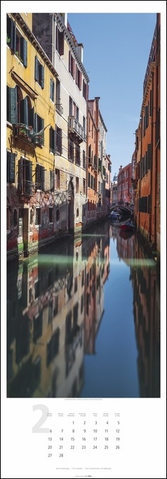 Durch Venedig Kalender 2023. Versteckte Ecken der Lagunenstadt in einem länglichen Kalender. Beeindruckende Fotos von Károly Pump in einem XXL Wandkalender.