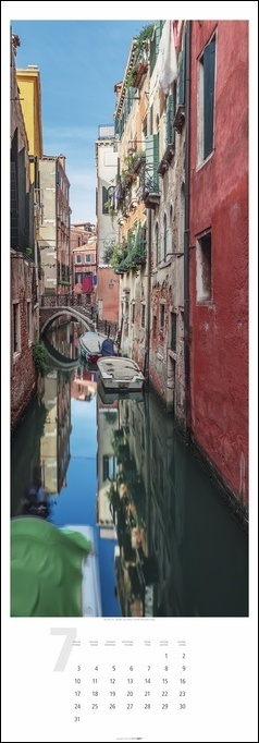 Durch Venedig Kalender 2023. Versteckte Ecken der Lagunenstadt in einem länglichen Kalender. Beeindruckende Fotos von Károly Pump in einem XXL Wandkalender.
