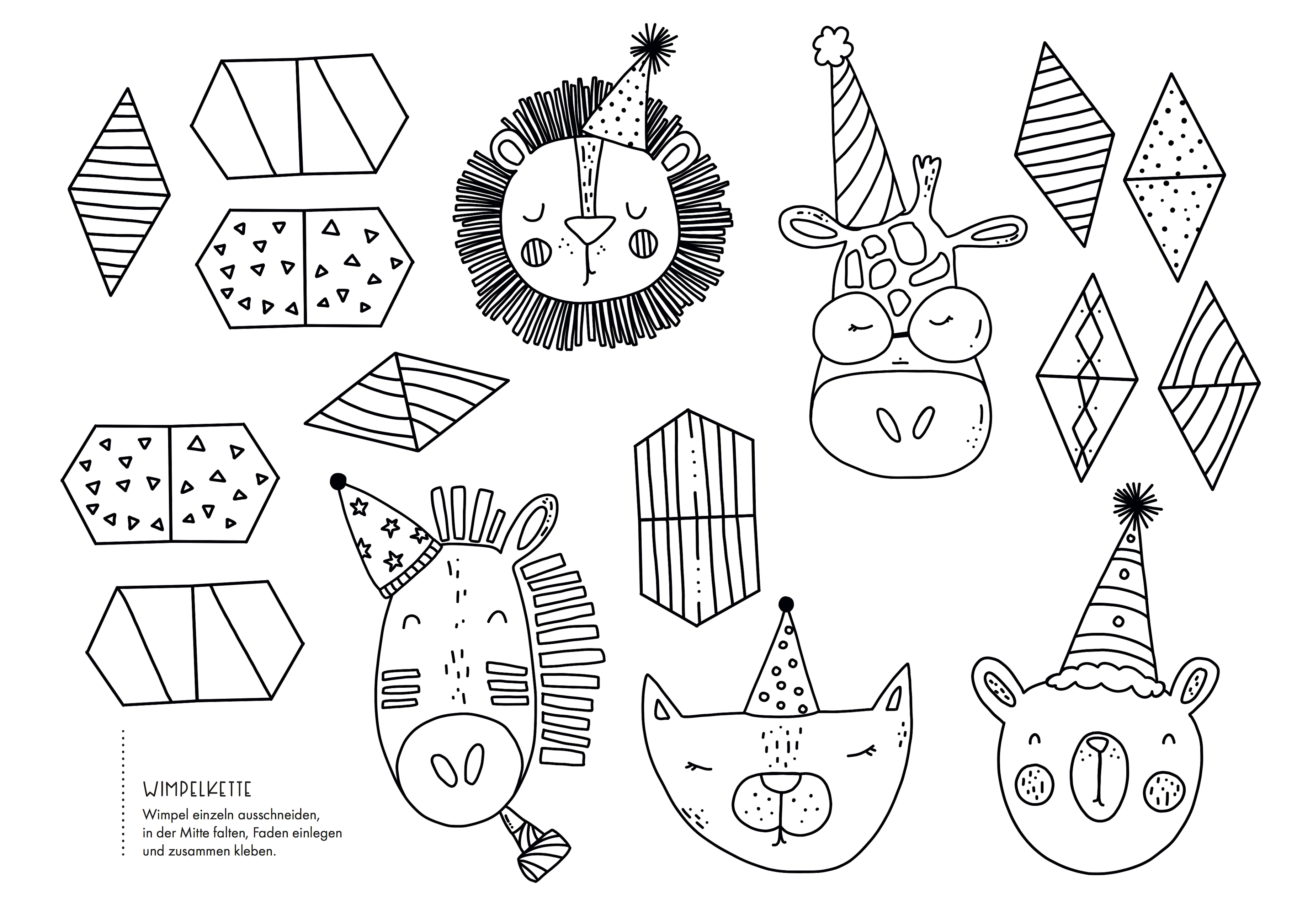 Papier-Motive für Geschenke, Torten und Deko