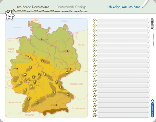 Ich kenne Deutschland - 1. Bundesländer &amp; Landeshauptstädte, 2. Flüsse, 3. Gebirge im Set