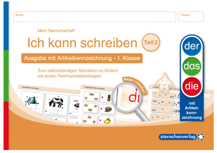 Ich kann schreiben Teil 1 und 2 im Set - Ausgabe mit Artikelkennzeichnung (DaZ) - Schülerarbeitshefte für die 1. Klasse